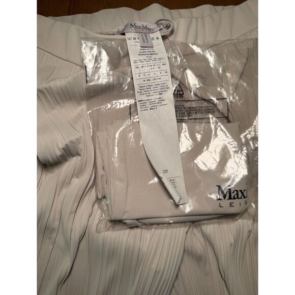 New Max Mara Leisure Pleated Wide-Leg Pants, Size Small - Picture 4 of 4
